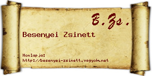 Besenyei Zsinett névjegykártya